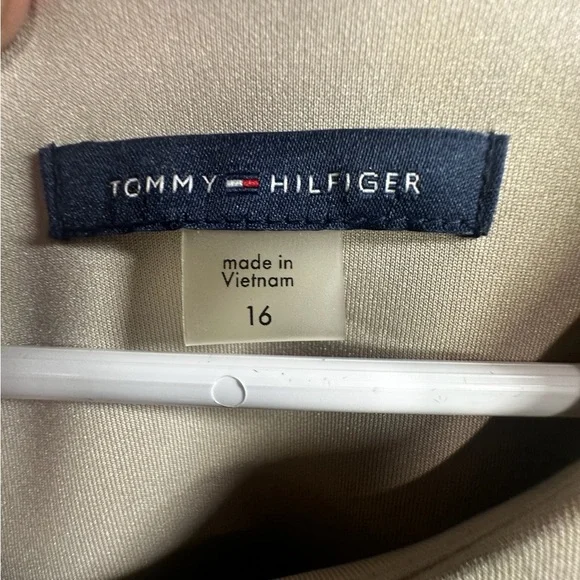 Tommy Hilfiger Sheath Dress Cream and Black Midi - Picture 3 of 9